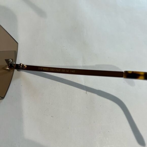 KAREN WALKER The Bird Rectangular Frame Tinted Sunglasses in Light … main image 7